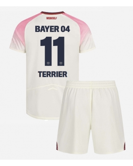 Billige Fotballdrakt Bayer Leverkusen Martin Terrier #11 Replika Bortedraktsett Barn 2025-26 Kortermet (med bukser)